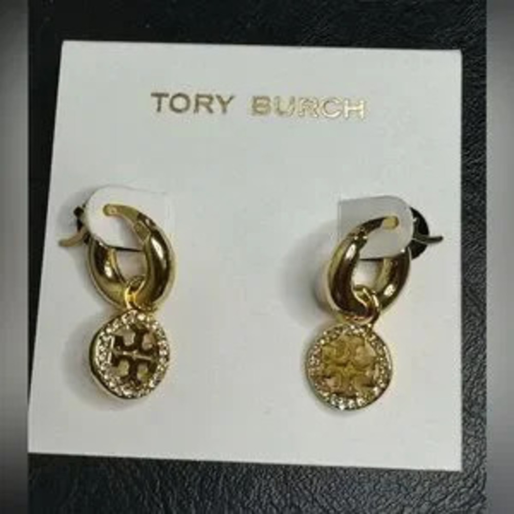 Tory Burch Gold and Silver Dangle Earrings